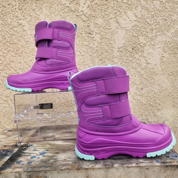 SKECHERS Snow Slopes-Rainier WP Insulated Boot Girls 1 Purple Aqua 302923L - Picture 4 of 8